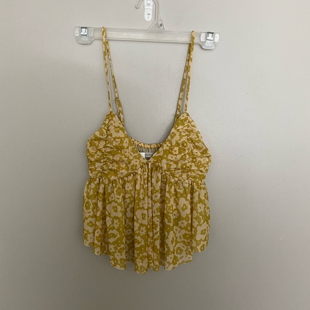 Urban Outfitters chartreuse flower top